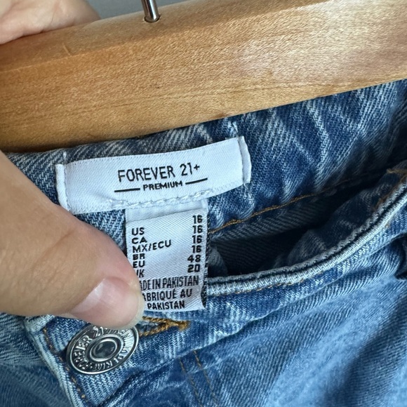 Forever 21 Distressed Light Blue Flare Jeans - Picture 3 of 4